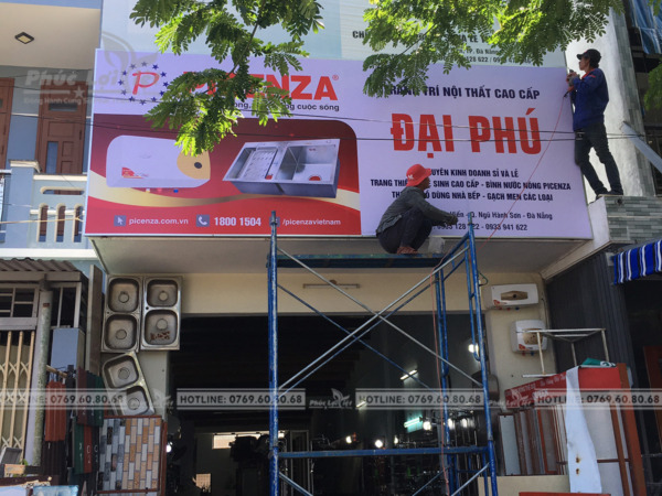 Bảng hiệu quảng cáo nhãn hàng Picenza tại Đà Nẵng - Phúc Lợi Việt Đà Nẵng