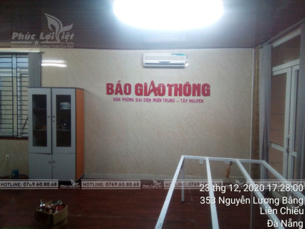 Thi công bảng hiệu quảng cáo VP Báo Giao Thông tại Đà Nẵng