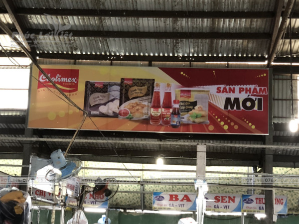 Thi công bảng hiệu Pano quảng cáo tại Chợ Cồn, Đà Nẵng - Phúc Lợi Việt Đà Nẵng