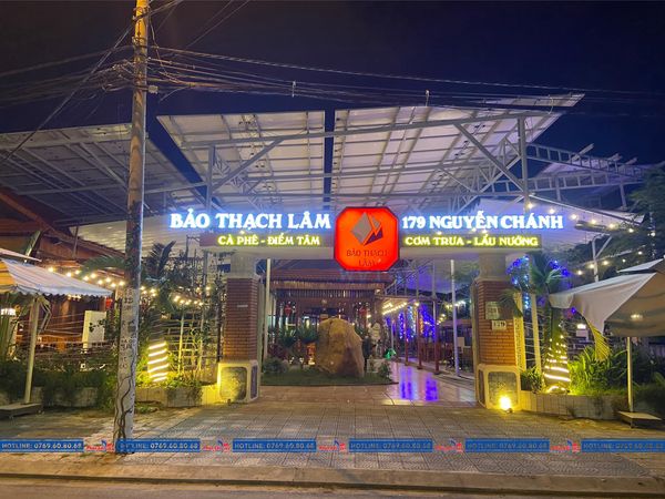 Phúc Lợi Việt hợp tác cùng Bảo Thạch Lâm trong dự án thi công bảng hiệu chữ nổi đèn led và logo
